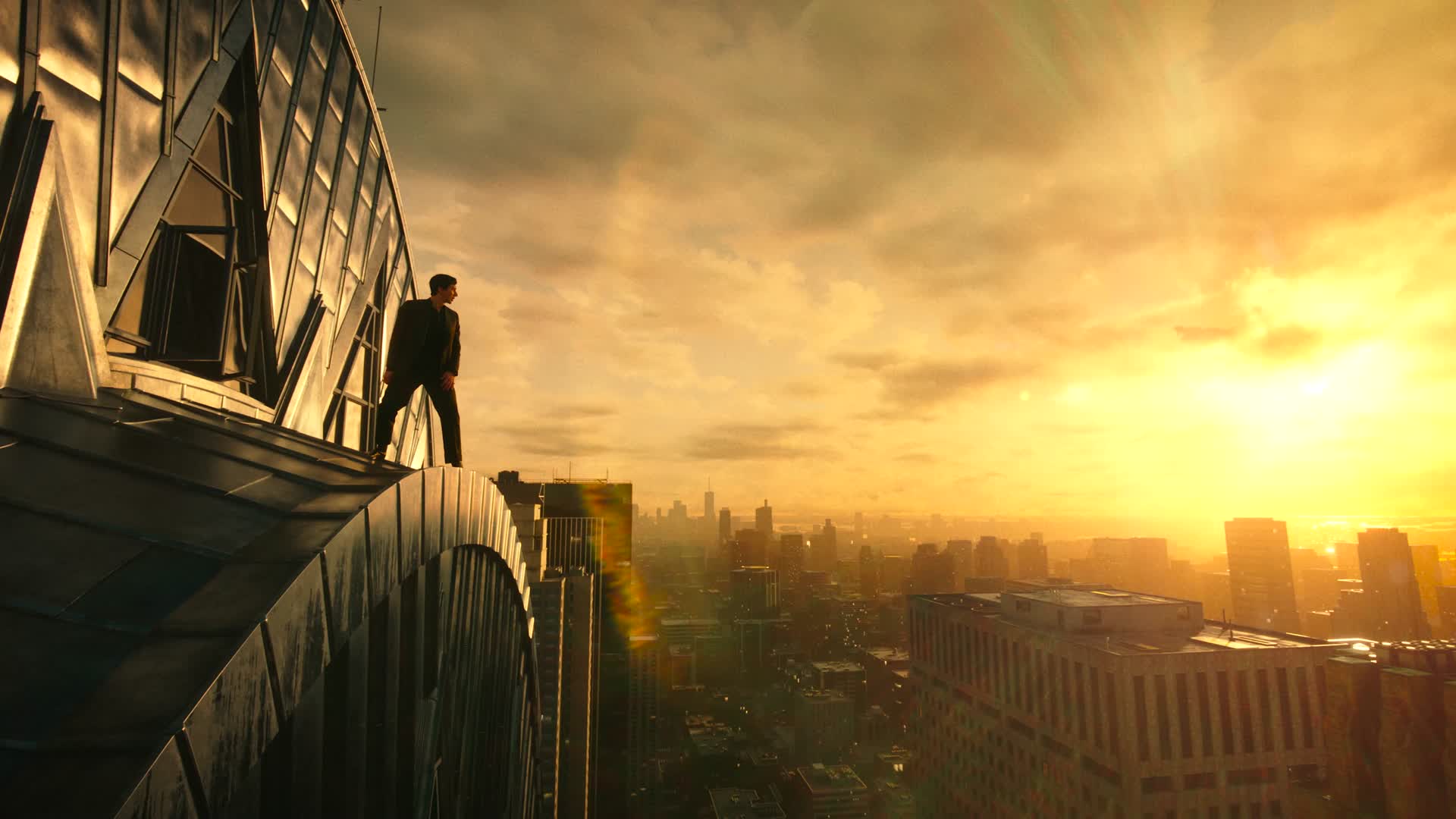 Adam Driver looks out at "New Rome". Credit: Lionsgate