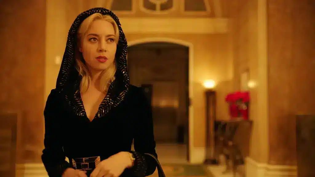 Aubrey Plaza as "Platinum Wow". Credit: Lionsgate.