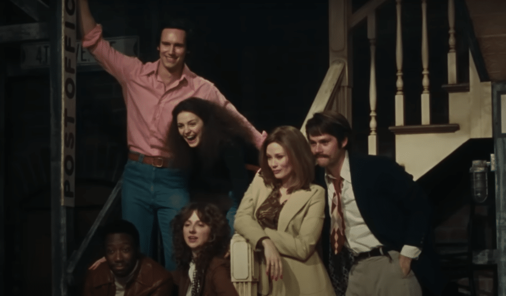The cast of Saturday Night posing for a picture as... the original cast of Saturday Night. Credit: YouTube/Sony Pictures Entertainment