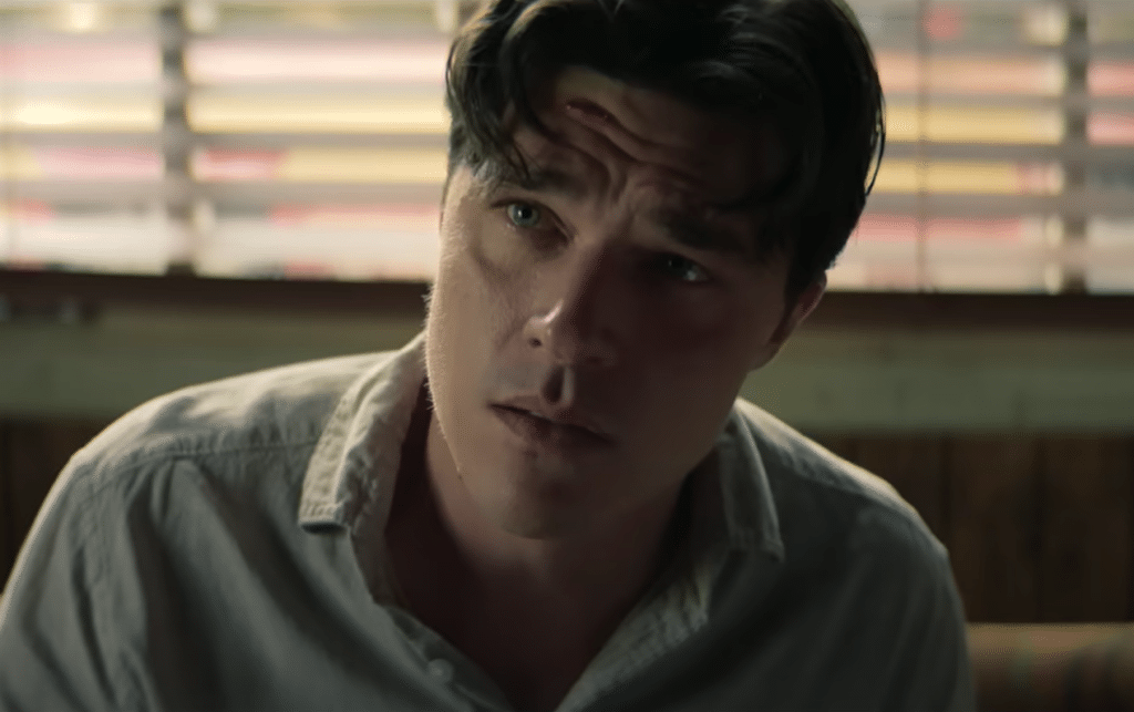Finn Wittrock, looking worried, in Don't Move. Credit: Netflix