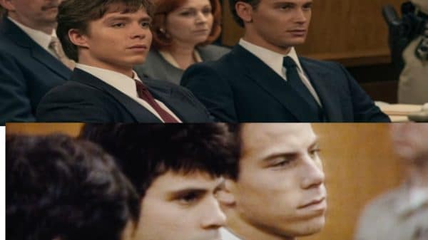 Comparison of the actors playing the Menendez Brothers vs the real Menendez Brothers