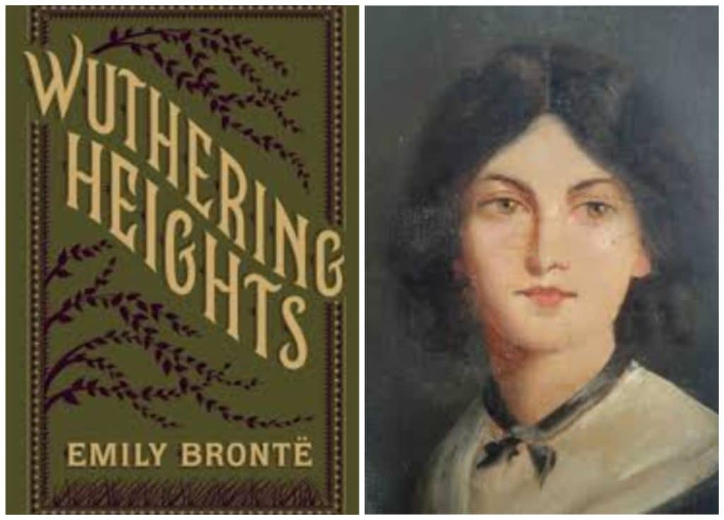Cover of Wuthering Heights and picture of Emily Bronte