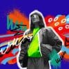 Young woman showing style in vibrant and colorful streetwear outfit on bright abstract background. | Credit: Master1305