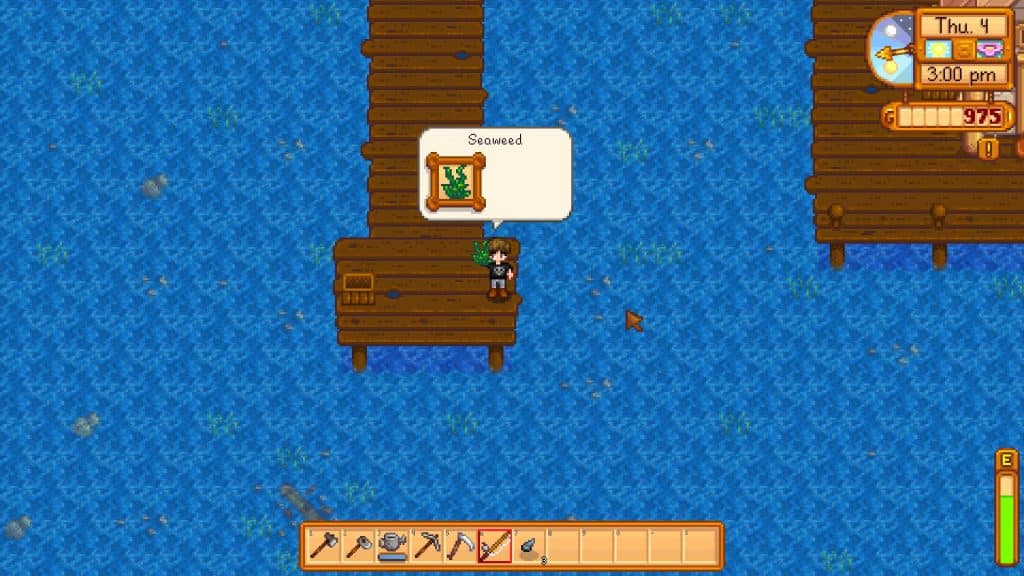 A screenshot showing off one area in Stardew Valley
