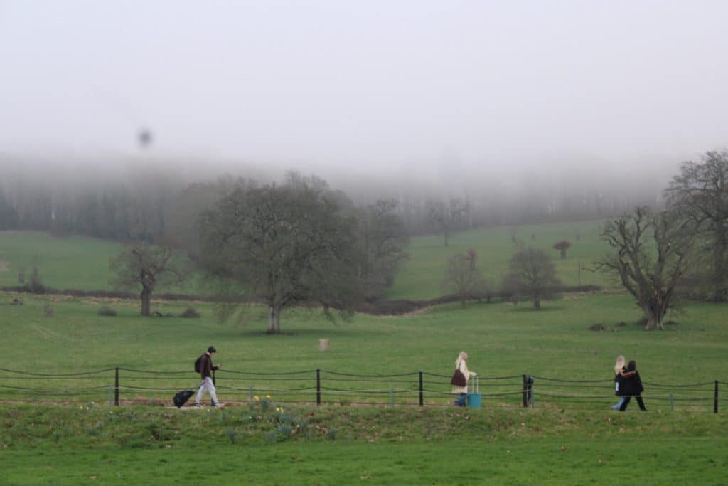 A rainy day on the campus where I studied abroad in Bath, England.