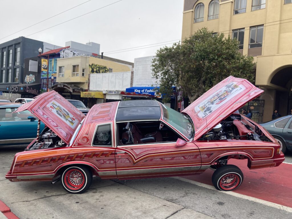 A picture of a car at a car show in San Francisco.