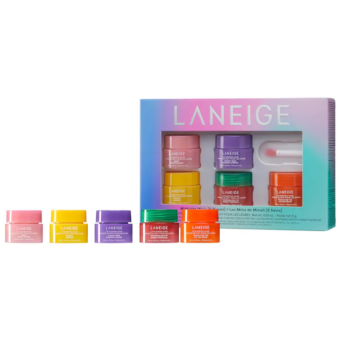 A Laneige mini lip sleeping mask set.