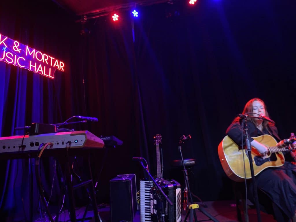 Lily Kershaw performs at Brick & Mortar Music Hall in San Francisco, California.