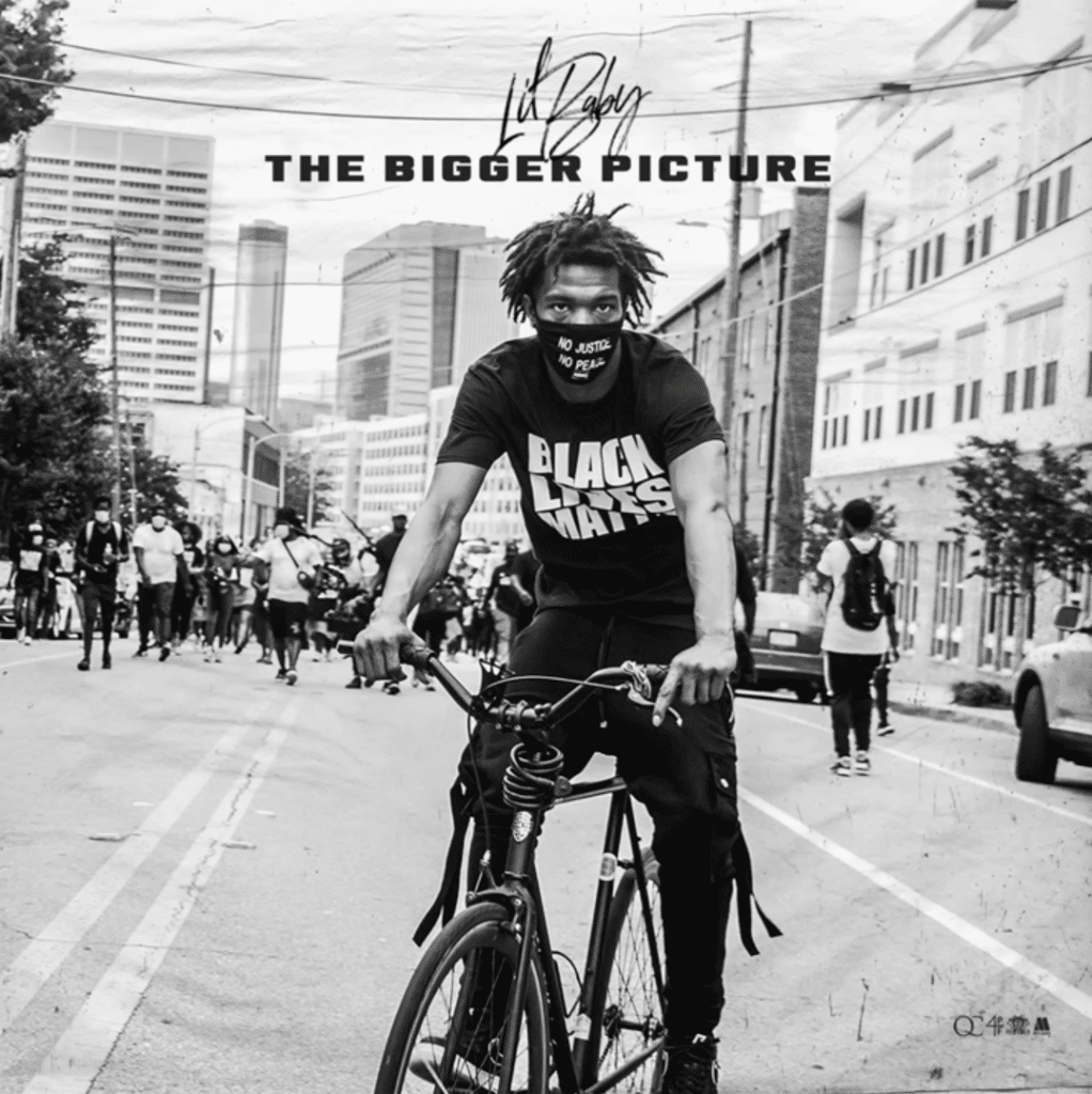 The album cover to Lil Baby's political song "The Bigger Picture."