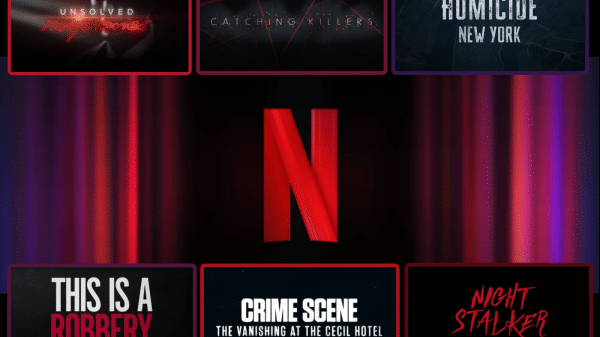 The Netflix "N" logo behind the logos of the article's TV shows.