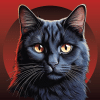 A picture of a black cat from the book We Solve Murders by Richard Osman