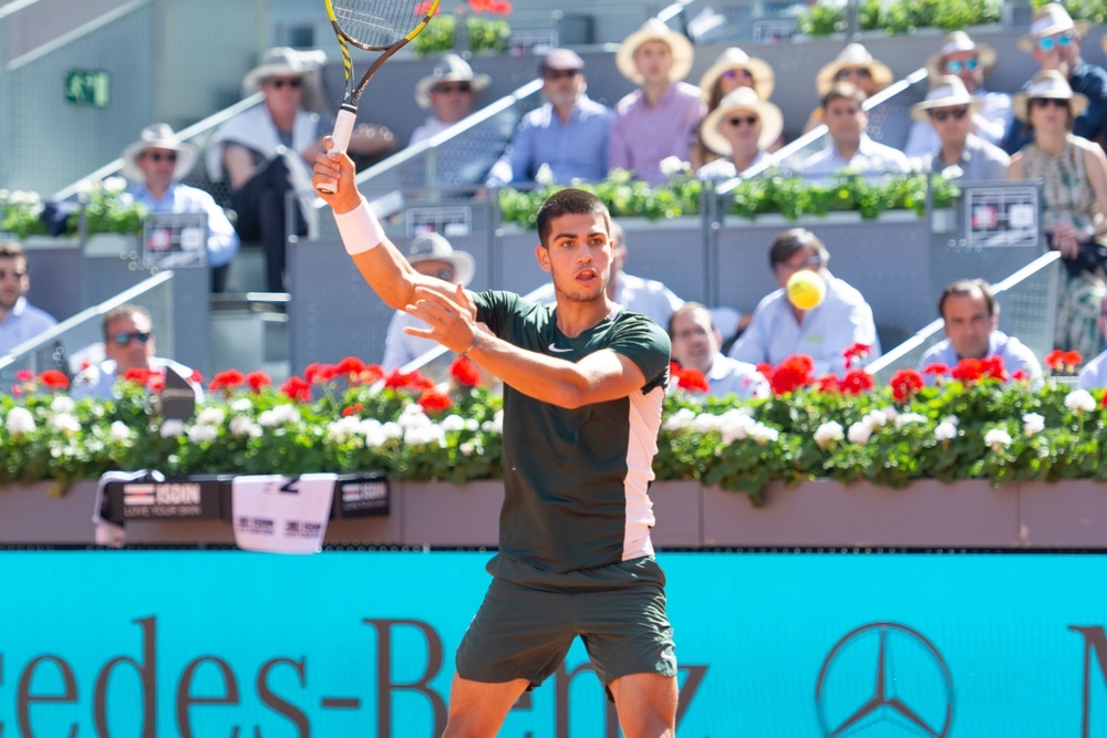 Carlos Alcaraz on the tennis court