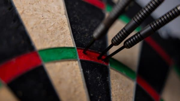 180 scored on dart board