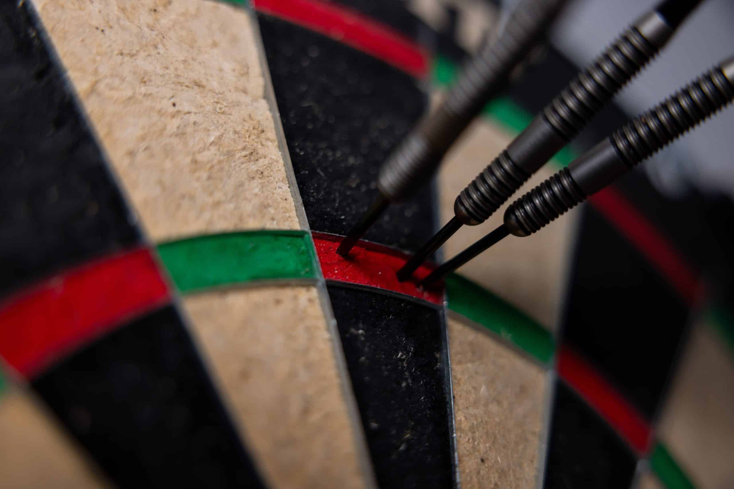 180 scored on dart board