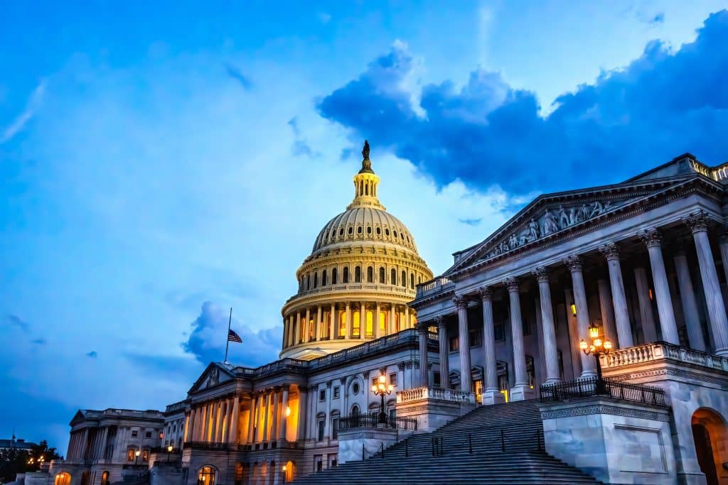 The United States Capitol Building in Washington DC