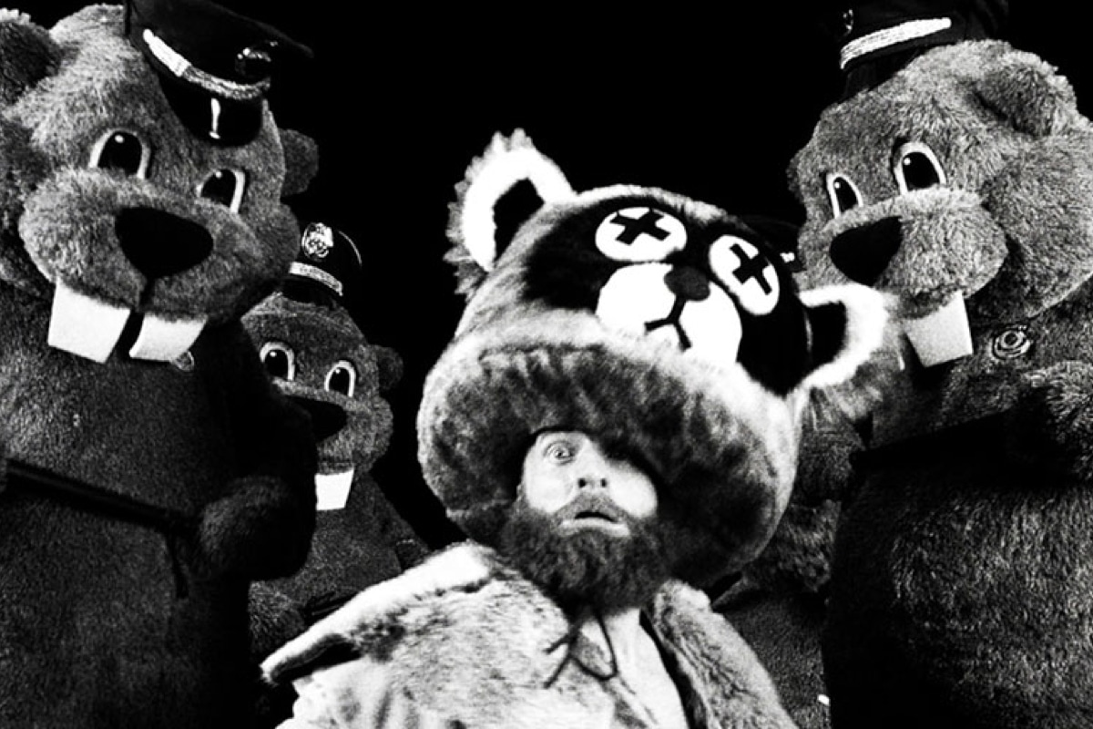 Ryland Brickson Cole Tews surrounded by Beavers. Credit: VinegarSyndrome.