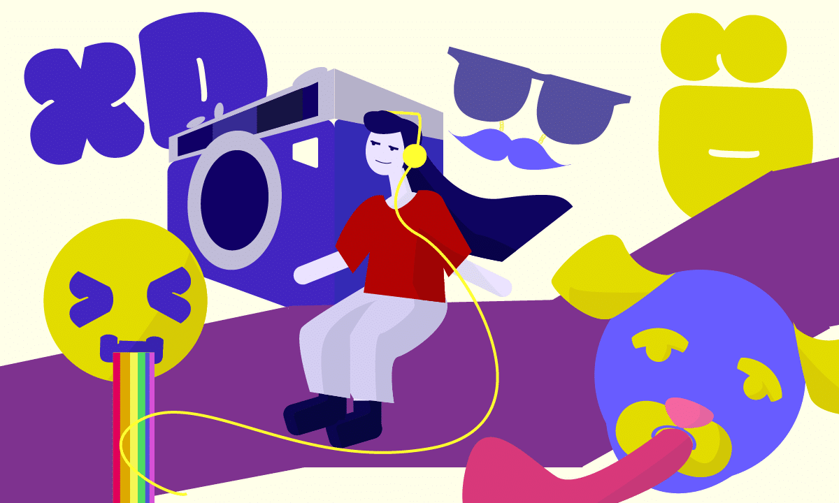 Illustration with graphic designs