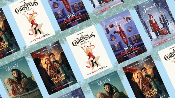 Title images for various christmas movies