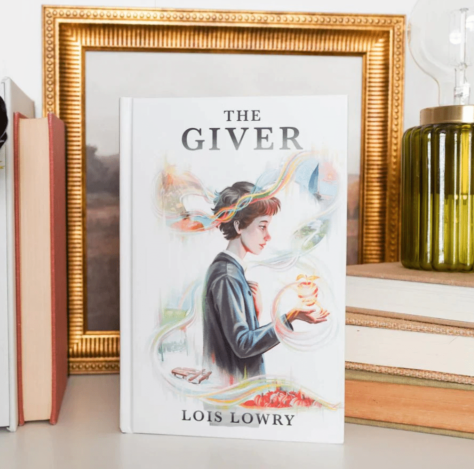 Special Edition cover of The Giver by Loid Lowry from litjoycrate.com