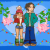 Drawing of a couple on a date