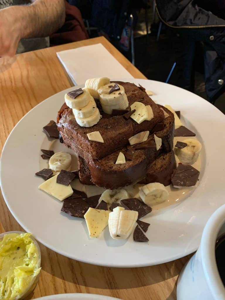 Chocolate Banana French Toast Tower at The Bongo Room