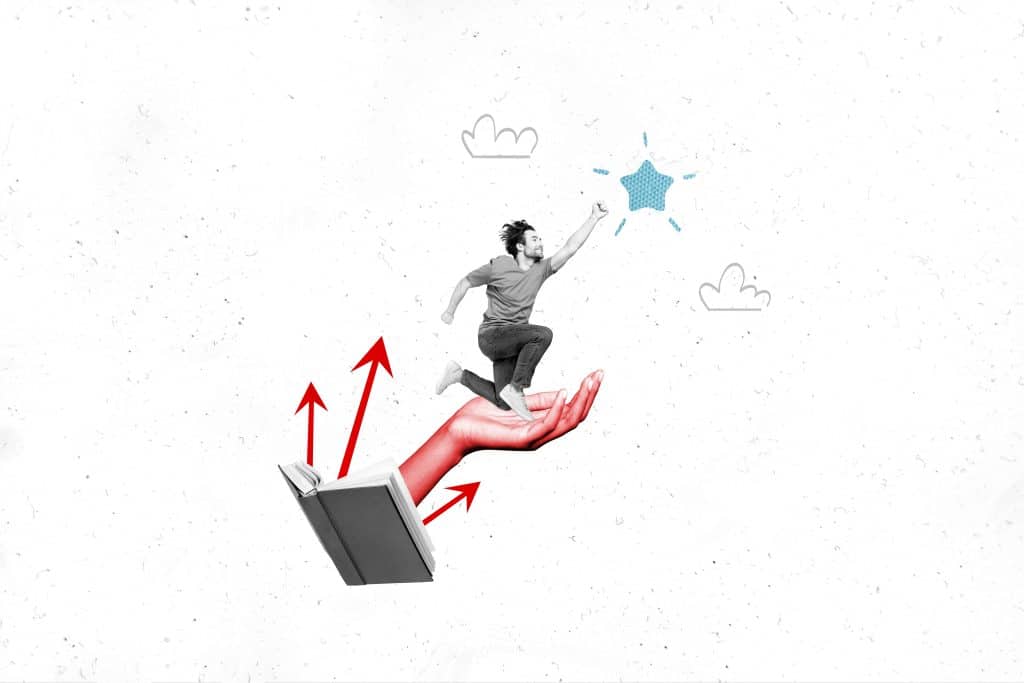 A college student reaching for a star.