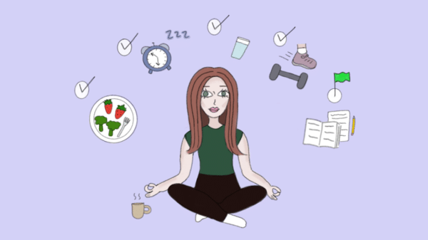A girl sitting and mastering micro habits