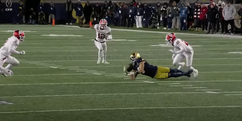 Reviewed play during the Notre Dame vs Indiana game on 12/20.