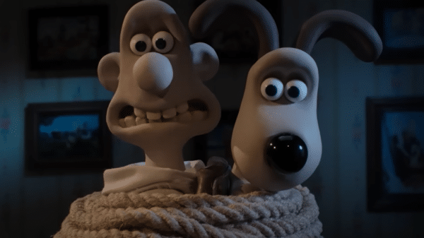 Wallace (left) & Gromit are tied up and afraid. Credit: Netflix