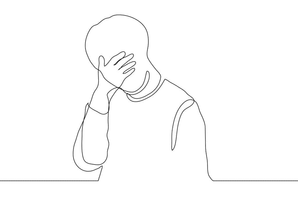 The shyness or angst that may be felt after being complimented