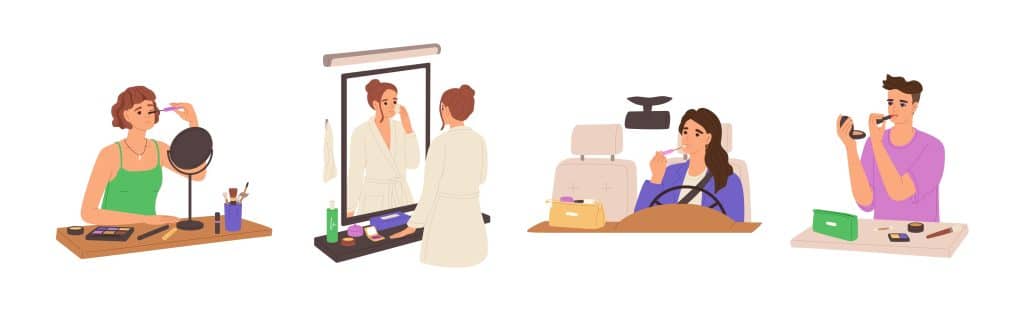 Different people apply makeup to feel beautiful in the eyes of society, which can weigh upon their mental health and self-image.