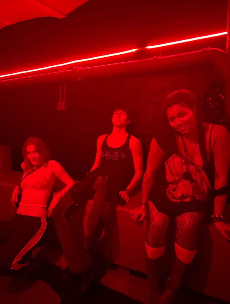 Kristina, Nellie and I at Alpha Tracks' set in San Francisco