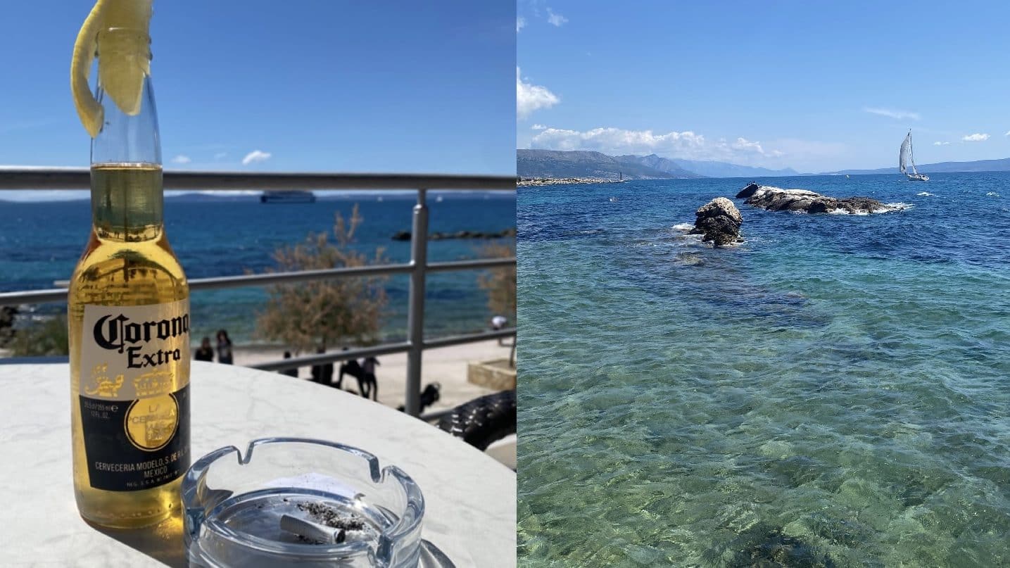 The Adriatic Sea and a cold Corona.