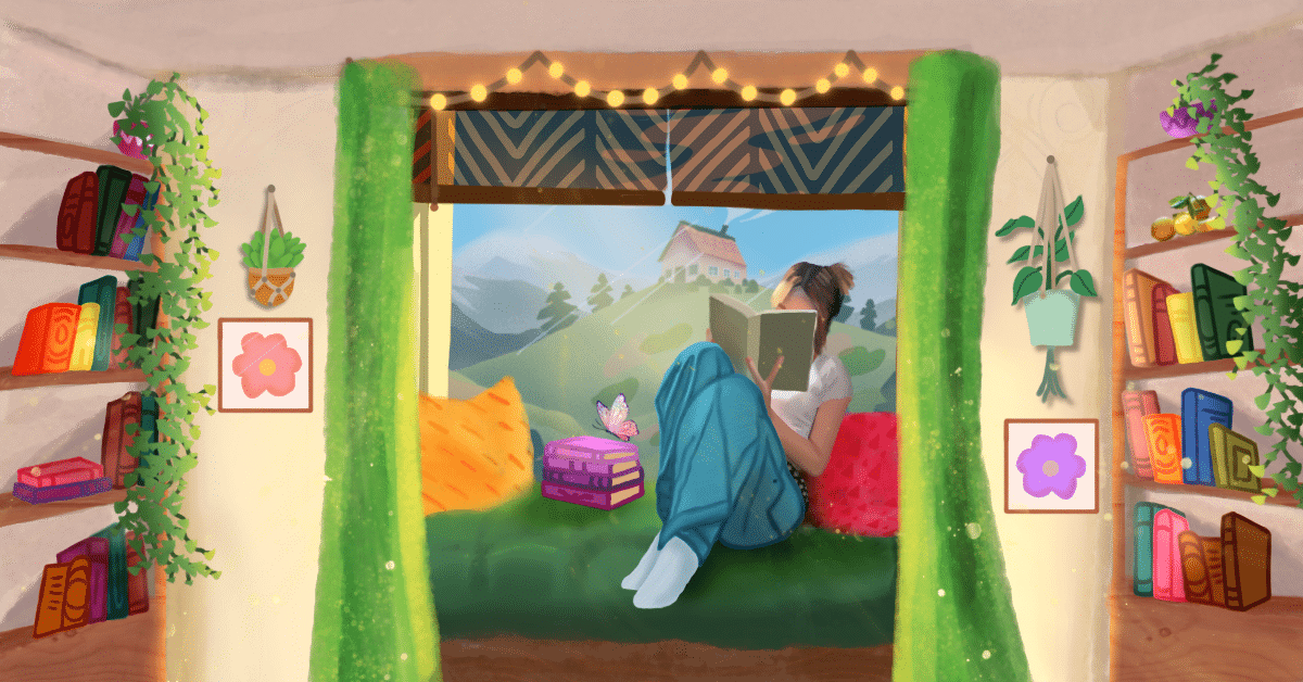 The perfect setting for a cozy reading session