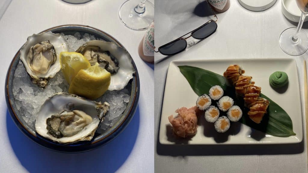 A fresh seafood dinner in SPlit, Croatia.