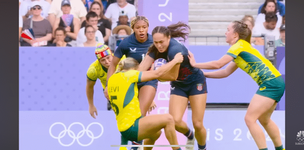 Alex Spiff Sedrick helps the US win bronze in Paris. The win has promoted the growth of professional rugby leagues in the US