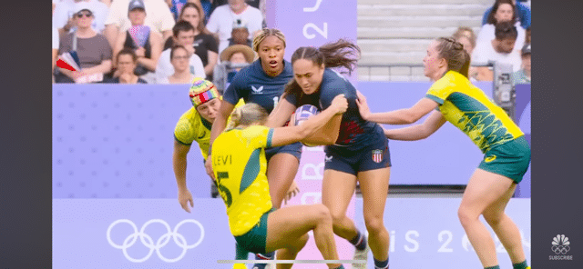 Alex Spiff Sedrick helps the US win bronze in Paris. The win has promoted the growth of professional rugby leagues in the US