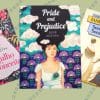 Three of Jane Austen's novels, Pride and Prejudice in English and Spanish and Sense and Sensibility.