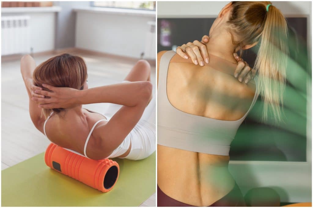 Examples of equipment such as foam rollers that can be used as an alternative, saving you money on massages