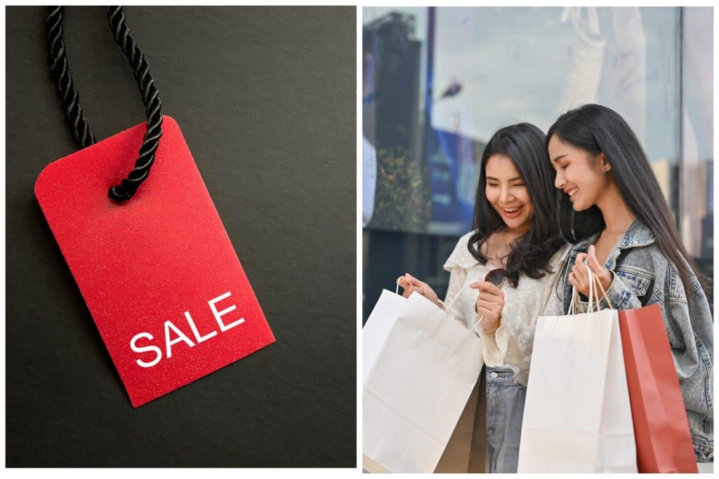 Image showing girls with shopping bags