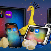 The infinite choices of streaming shown with movile devices and a golden goose