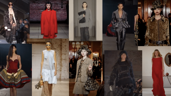Article featured image, snapshots from NYFW