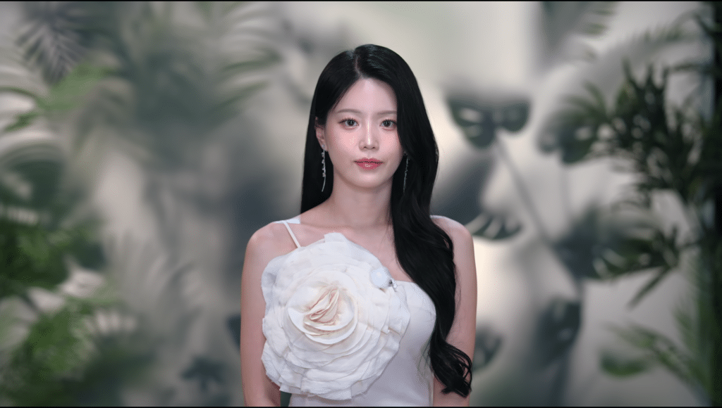 Kim A-rin in a pretty white dress