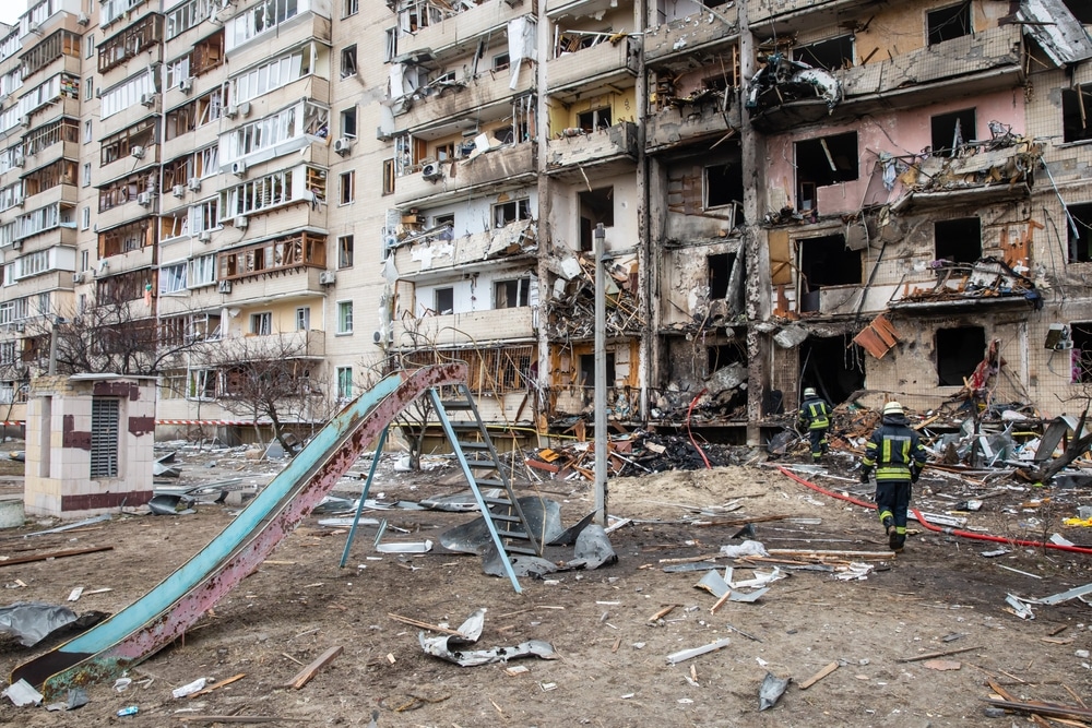 The haunted region of Ukraine capital Kyiv that once boomed with life.