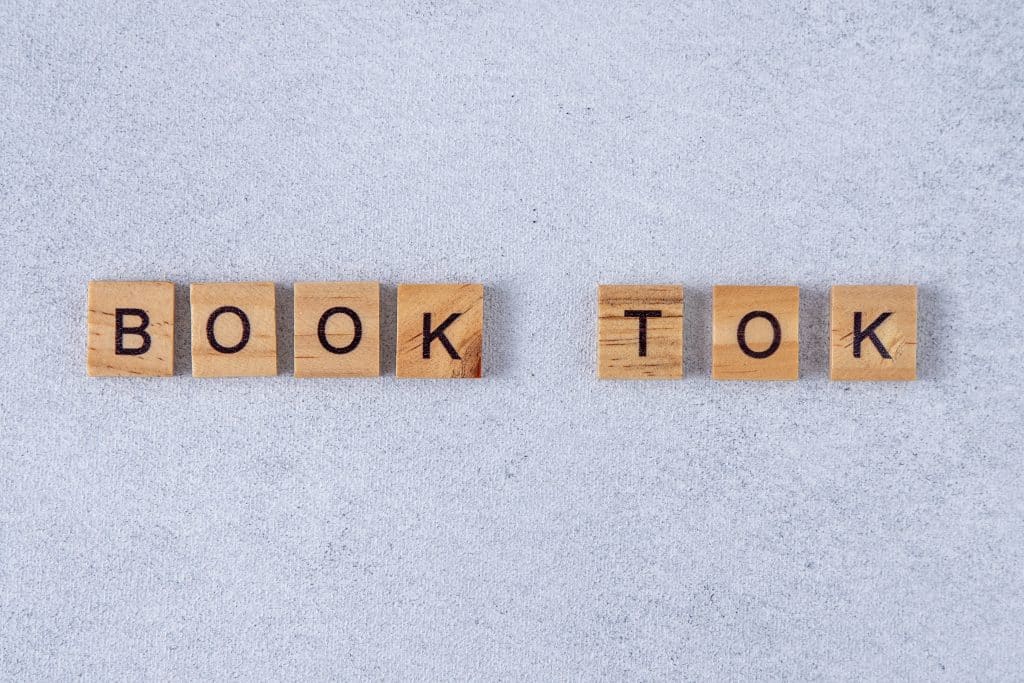 BookTok being spelled out using letters