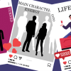 Image with social media posts by different people who are a main character