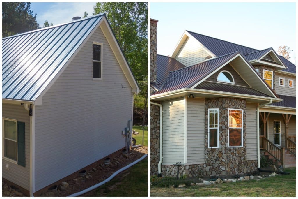 Image showing houses with metal a metal roof that surprised me as a brit visiting small-town America.