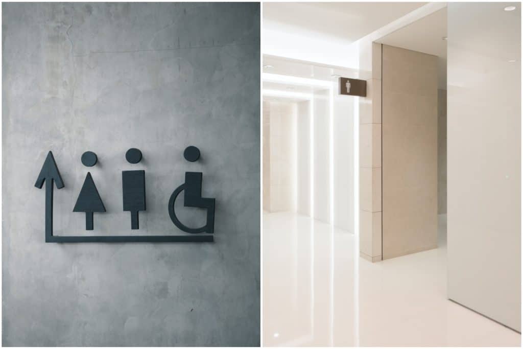 Image showing bathroom signs.