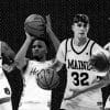 Johni Broome, L.J. Cryer, Cooper Flagg, and Mark Sears playing basketball