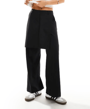 ASOS DESIGN Tailored Skirt Over Pants, .50
